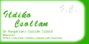 ildiko csollan business card